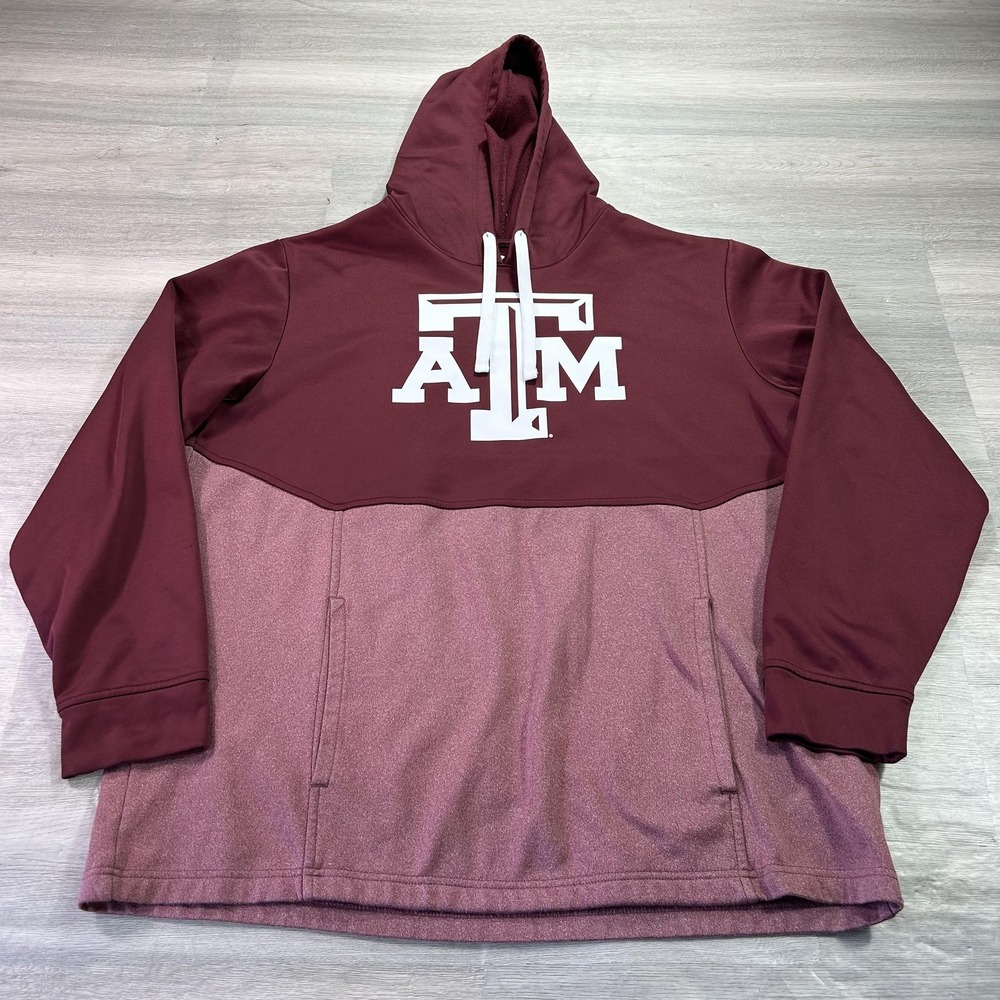 Texas A&M Aggies Hoodie Mens XL Maroon NCAA Football Fanatics Fleece Pullover